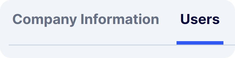 settings - user tab